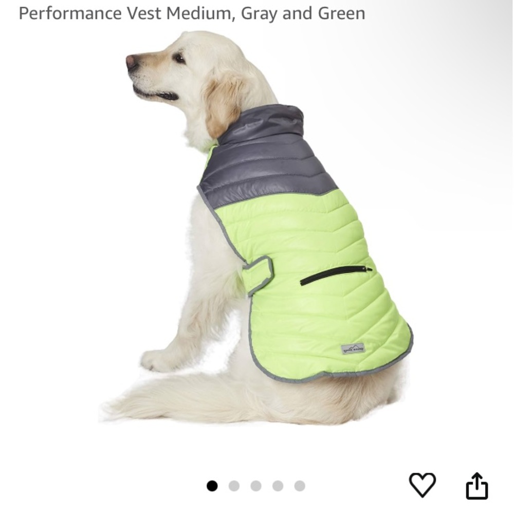 Dog 3 piece lot!! Eddie Bauer dog jacket and toothpaste and collar- like new